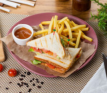 Клаб-сэндвич с лососем