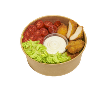 Салат цезарь с наггетсами