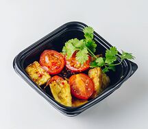 Салат с хрустящими баклажанами