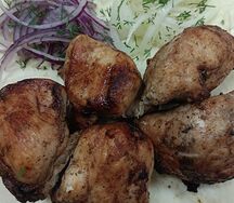 Шашлык куриный на углях