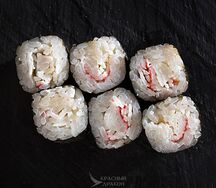 Мини ролл с крабовыми палочками