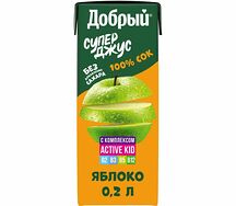 Сок Добрый Aktive kids яблоко