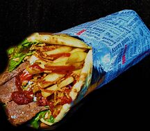 Гирос с кебабом, говядина 