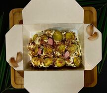 Сытный куш Чесночный (с колбасками)