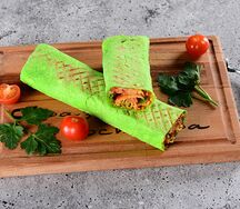 Шаурма со шпинатным лавашем