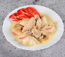 Курица в сливочном соусе халяль