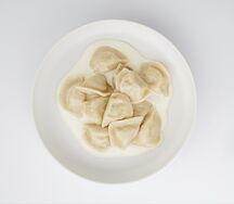 Пельмени куриные в сливочном соусе