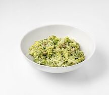 Паста с цапленком в сливочно-шпинатном соусе