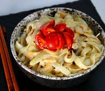 Удон с лососем