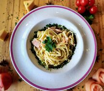 Паста с лососем