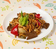 Лагман из говядины жареный