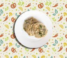 Манты с картофелем и мясом 1 шт