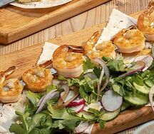 Шашлык из креветок