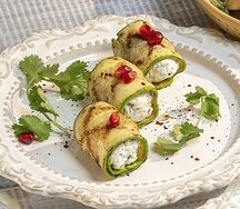 Рулетики из кабачка на гриле