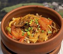 Лагман, заправленный по-мегрельски