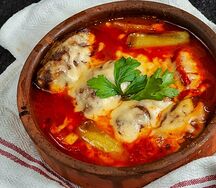 Керамит-кебаб с овощами