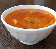Рассольник с куриными потрошками