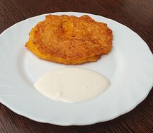 Оладья из тыквы со сметаной