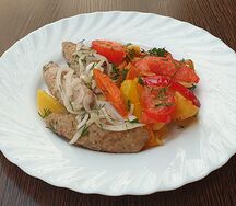 Люля-кебаб с овощами