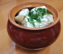 Пельмени со сметаной