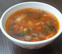 Похлебка Старомосковская с мясом и копченостями