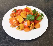 Рагу из репы с овощами
