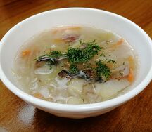 Щи Грибоедовские с мясом и сметаной