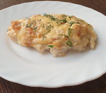 Рыба, запеченная с кальмарами