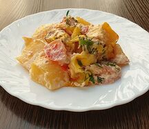 Картофель запеченный с помидорами