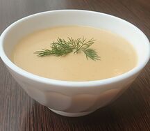 Суп-пюре грибной с гренками