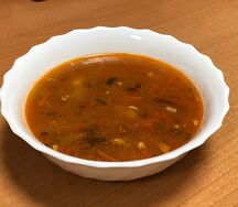 Рассольник с курицей и рисом