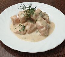 Индейка в горчично-сливочном соусе