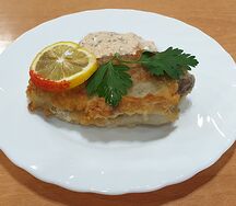 Минтай жареный с соусом тартар