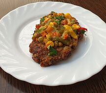 Печень, жаренная с мексиканской смесью