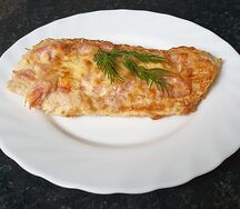 Шницель из индейки с ветчиной