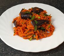 Баклажаны с морковью по-корейски