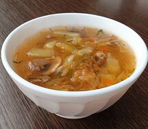 Щи постные с грибами