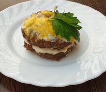 Оладьи из печени с сыром