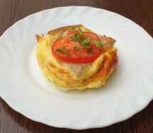 Рыба, запеченная в омлете