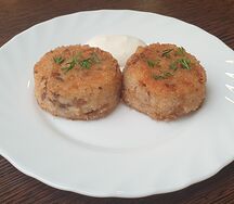 Биточки с вешенками