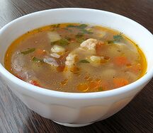 Суп с морковными клецками