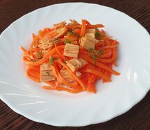 Спаржа по-корейски с морковью