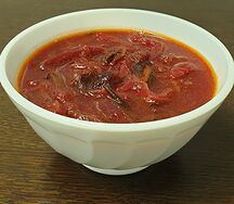 Борщ постный с черносливом