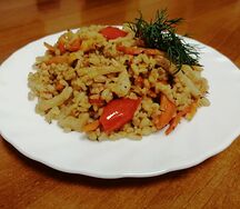 Плов из булгура с репой