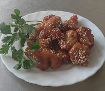 Курица, жаренная под соусом терияки