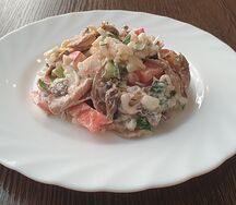 Салат Крабовый с грибами