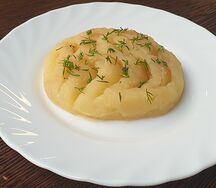 Картофельное пюре с луком постное