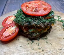 Котлетки печёночные с овощами