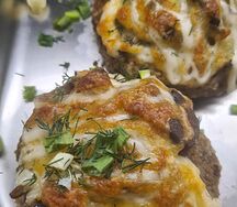 Бифштекс из говядины с грибами  