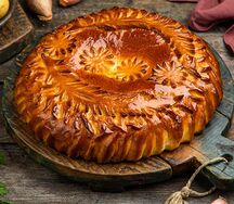 Пирог с картофелем и луком
